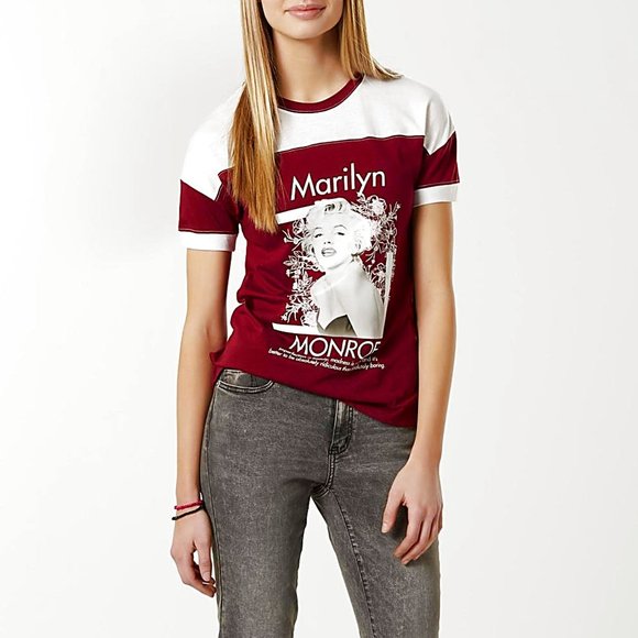 Marilyn Monroe Photo glam pop star Girls Official T-Shirt L NWT - Picture 1 of 2